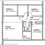 Grundriss des Ferienhaus Kiwi in Julianadorp